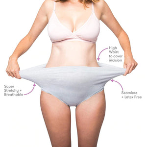 FridaMom Disposable Highwaist C-Section Postpartum Underwear - High Waist Briefs 8pk Regular