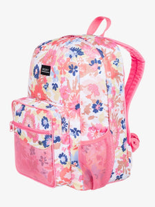 Roxy Best Time 23 L Medium Backpack - Bright White Floral Escape