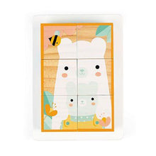 Load image into Gallery viewer, Janod Pure 6-Block Tray - Forest Animals
