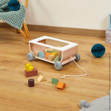 Load image into Gallery viewer, Janod Sweet Cocoon Cart With Blocks
