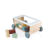 Load image into Gallery viewer, Janod Sweet Cocoon Cart With Blocks
