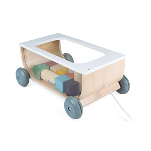 Janod Sweet Cocoon Cart With Blocks