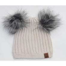 Load image into Gallery viewer, Calikids Double Pom Pom Knit Hat
