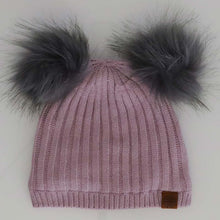 Load image into Gallery viewer, Calikids Double Pom Pom Knit Hat
