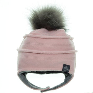 Calikids Fleece Hat With Removable Pompom